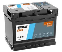 Exide EL600 - Exide EFB 60 ah + dcha.