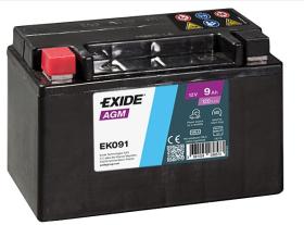 Exide EK091 - BATERIA 12V 9AH 120A +I 150X90X105