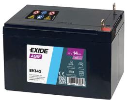 Exide EK143 - BATERIA 12V 14AH 80A +3 150X100X100