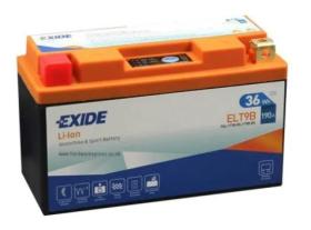 Exide ELT9B - BATERÍA EXIDE ELT9B LITIO 3AH