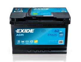Exide EK620 - EXIDE | BATERIA AGM 12V 62A 680AH L2 +D